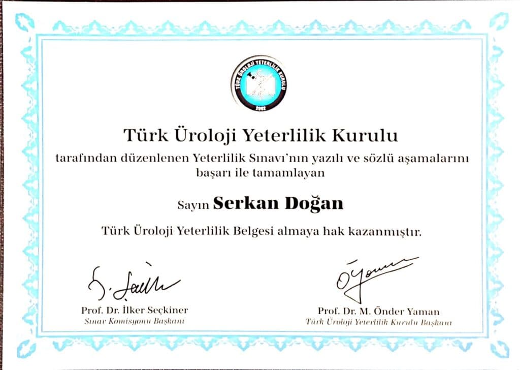 Türk Üroloji Yeterlilik Belgesi